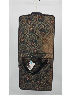 Vintage GGS Fantasia Paisley Hanging Garment Bag Suit Travel Bag NWT